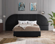 Load image into Gallery viewer, Cleo Black Velvet King Bed (3 Boxes)