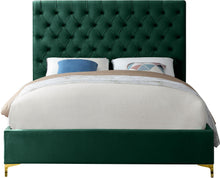 Load image into Gallery viewer, Cruz Green Velvet Queen Bed