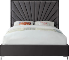 Load image into Gallery viewer, Eclipse Grey Velvet King Bed