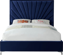 Load image into Gallery viewer, Eclipse Navy Velvet King Bed