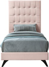 Load image into Gallery viewer, Elly Pink Velvet Twin Bed
