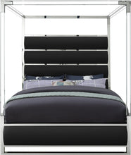 Load image into Gallery viewer, Encore Black Faux Leather King Bed (4 Boxes)