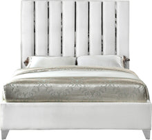 Load image into Gallery viewer, Enzo White Velvet Queen Bed