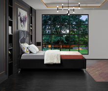 Load image into Gallery viewer, Ghost Black Velvet Twin Bed
