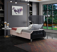 Load image into Gallery viewer, Ghost Pink Velvet Twin Bed