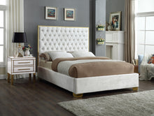 Load image into Gallery viewer, Lana White Velvet King Bed