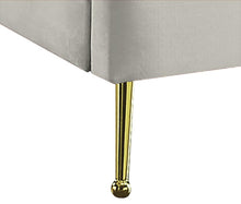 Load image into Gallery viewer, Lily Cream Velvet Queen Bed