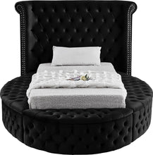 Load image into Gallery viewer, Luxus Black Velvet Twin Bed (3 Boxes)