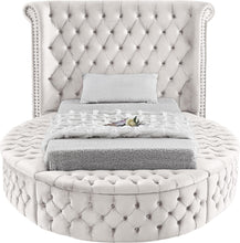 Load image into Gallery viewer, Luxus Cream Velvet Twin Bed (3 Boxes)