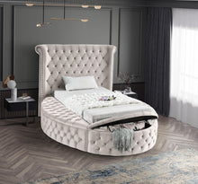 Load image into Gallery viewer, Luxus Cream Velvet Twin Bed (3 Boxes)