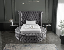 Load image into Gallery viewer, Luxus Grey Velvet Twin Bed (3 Boxes)