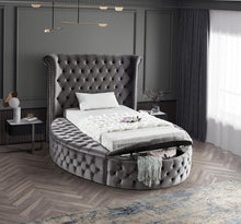 Load image into Gallery viewer, Luxus Grey Velvet Twin Bed (3 Boxes)