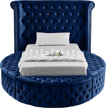 Load image into Gallery viewer, Luxus Navy Velvet Twin Bed (3 Boxes)