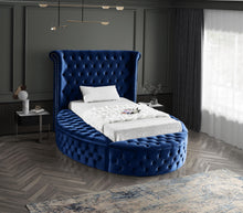 Load image into Gallery viewer, Luxus Navy Velvet Twin Bed (3 Boxes)