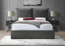 Load image into Gallery viewer, Misha Pepper Black Polyester Fabric King Bed (3 Boxes)