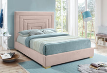 Load image into Gallery viewer, Nora Pink Velvet King Bed