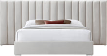 Load image into Gallery viewer, Pablo Cream Velvet King Bed