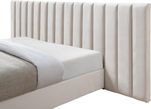 Load image into Gallery viewer, Pablo Cream Velvet King Bed