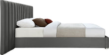 Load image into Gallery viewer, Pablo Grey Velvet King Bed