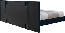 Load image into Gallery viewer, Pablo Navy Velvet Queen Bed