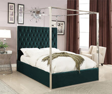 Load image into Gallery viewer, Porter Green Velvet Queen Bed