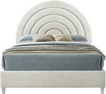 Load image into Gallery viewer, Rainbow Cream Velvet Queen Bed