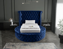 Load image into Gallery viewer, Luxus Navy Velvet Twin Bed (3 Boxes)