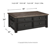Load image into Gallery viewer, Tyler Creek 2-Piece Table Package