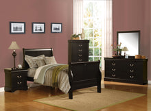 Load image into Gallery viewer, LOUIS PHILIPPE III Black Twin Bed