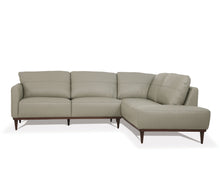 Load image into Gallery viewer, Tampa Airy Green Leather Sectional Sofa