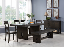 Load image into Gallery viewer, Haddie Distressed Walnut Dining Table image
