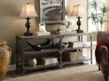 Load image into Gallery viewer, Gorden Weathered Oak & Antique Silver Console Table image