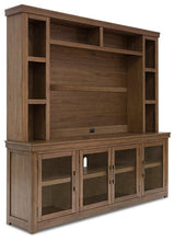 Load image into Gallery viewer, Boardernest Brown 85" TV Stand with Hutch image