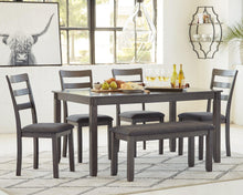 Load image into Gallery viewer, Bridson Dining Table and Chairs with Bench (Set of 6) image