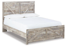 Load image into Gallery viewer, Hodanna Whitewash Queen Crossbuck Panel Bed image
