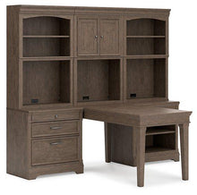Load image into Gallery viewer, Janismore Weathered Gray 6-Piece Bookcase Wall Unit with Desk image