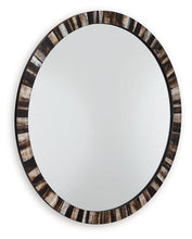Load image into Gallery viewer, Ellford Black/Brown/Cream Accent Mirror image