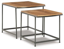 Load image into Gallery viewer, Drezmoore Light Brown/Black Nesting End Table (Set of 2) image