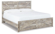 Load image into Gallery viewer, Hodanna Whitewash King Crossbuck Panel Bed image