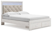 Load image into Gallery viewer, Altyra White Queen Upholstered Storage Bed image