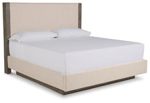 Load image into Gallery viewer, Anibecca Weathered Gray California King Upholstered Bed image