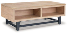 Load image into Gallery viewer, Freslowe Light Brown/Black Lift-Top Coffee Table image