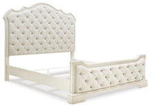 Load image into Gallery viewer, Arlendyne Antique White King Upholstered Bed image