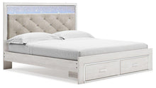 Load image into Gallery viewer, Altyra White King Upholstered Storage Bed image
