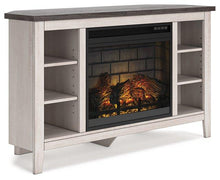 Load image into Gallery viewer, Dorrinson Corner TV Stand with Electric Fireplace image