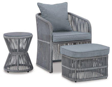 Load image into Gallery viewer, Coast Island Gray Outdoor Chair with Ottoman and Side Table image