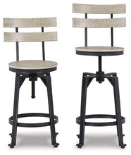 Load image into Gallery viewer, Karisslyn Whitewash/Black Counter Height Bar Stool (Set of 2) image