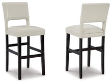 Load image into Gallery viewer, Leektree Ivory/Brown Bar Height Bar Stool image