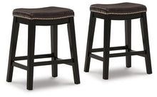 Load image into Gallery viewer, Lemante Dark Brown Counter Height Bar Stool image