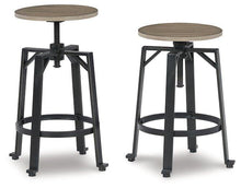 Load image into Gallery viewer, Lesterton Light Brown/Black Counter Height Stool (Set of 2) image